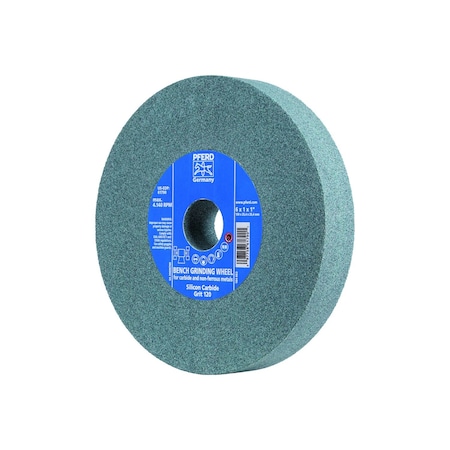 Pferd 6" x 1" Vitrified Bench Wheel - 1" A.H., Silicon Carbide, 120 Grit 61790